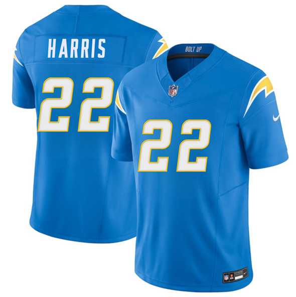 Men & Women & Youth Los Angeles Chargers #22 Najee Harris Blue 2025 F.U.S.E. Vapor Limited Stitched Jersey